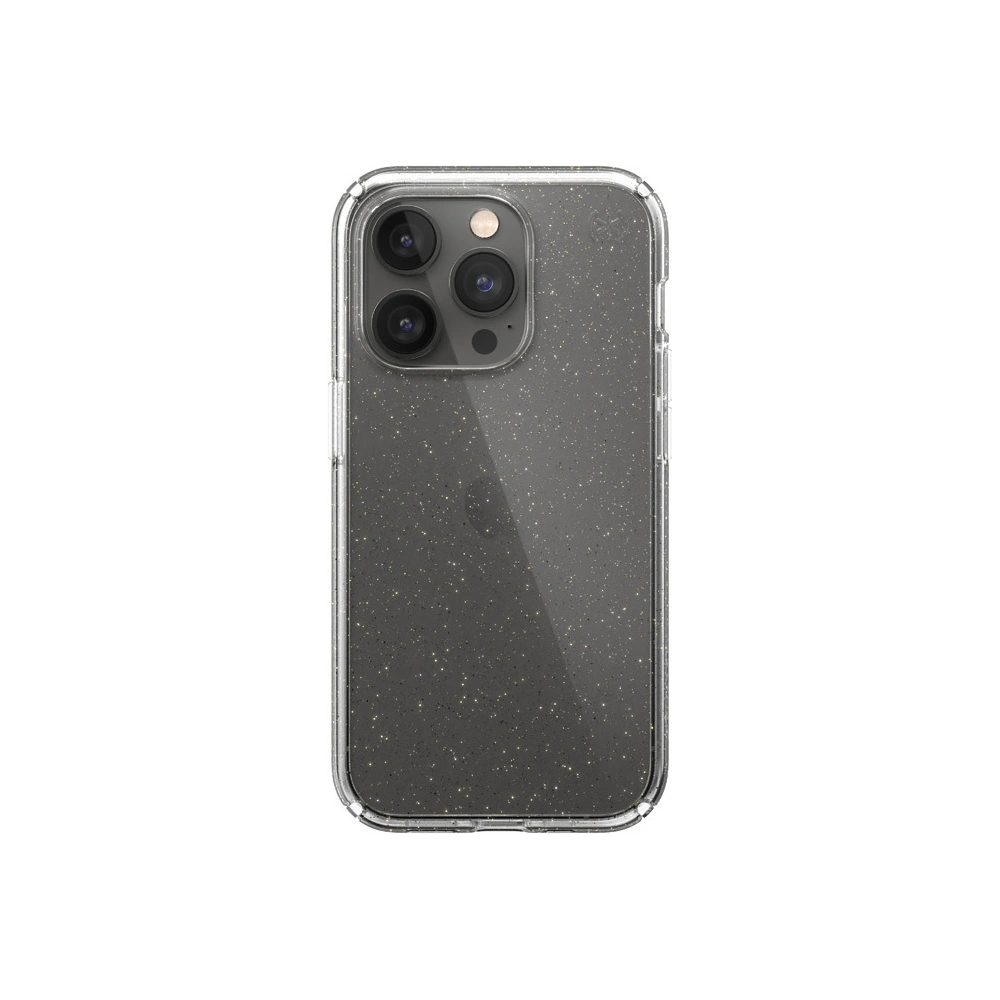 Hurtownia GSM - Etui Speck Presidio Perfect-Clear Glitter MICROBAN Apple iPhone 14 Pro (Čiré / Zlaté třpytky) - SPK414 - {ean13} - Hurt
