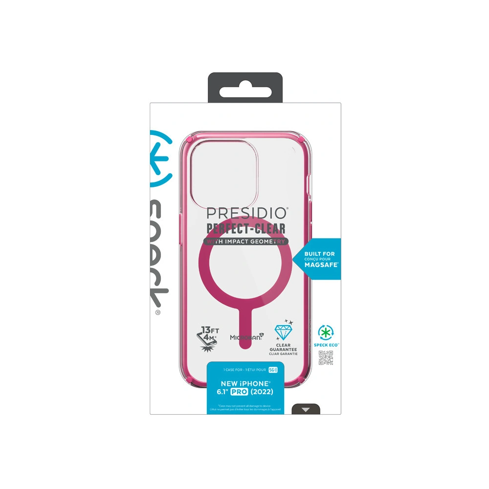 Wholesale Speck Presidio Perfect-Clear Impact Geometry MagSafe MICROBAN Apple iPhone 14 Pro (Clear / Digital Pink) - SPK417 - {ean13} - Hurt