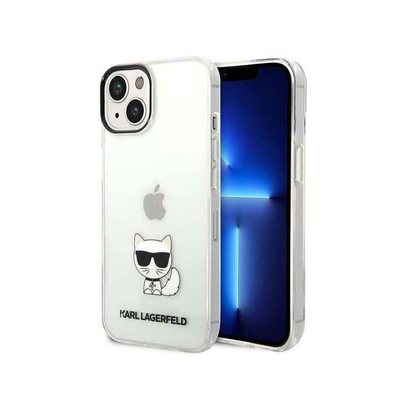 Karl Lagerfeld Distributor - 3666339076528 - KLD1036 - Karl Lagerfeld KLHCP14MCTTR Apple iPhone 14 Plus / 15 Plus hardcase transparent Choupette Body - B2B homescreen