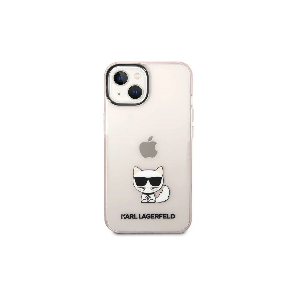 Hurtownia GSM - Etui Karl Lagerfeld KLHCP14MCTTRI Apple iPhone 14 Plus / 15 Plus hardcase růžový/pink Transparent Choupette Body - KLD1037 - {ean13} - Hurt