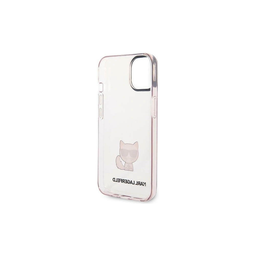Wholesale Karl Lagerfeld KLHCP14MCTTRI Apple iPhone 14 Plus / 15 Plus hardcase pink Transparent Choupette Body - KLD1037 - {ean13} - Hurt