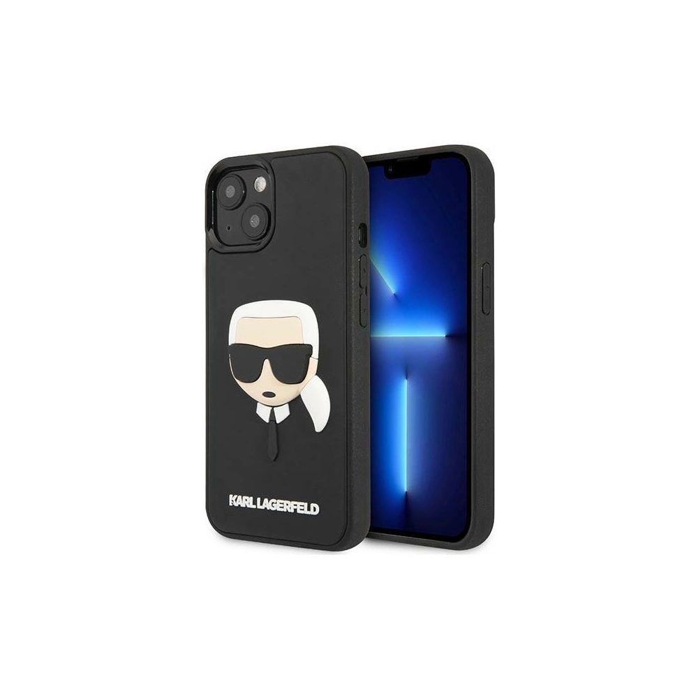 Wholesale Karl Lagerfeld KLHCP14MKH3DBK Apple iPhone 14 Plus / 15 Plus black hardcase 3D Rubber Karl`s Head - KLD1038 - {ean13} - Hurt