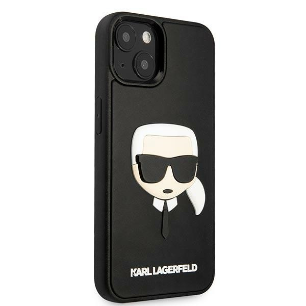 Kryt Karl Lagerfeld KLHCP14MKH3DBK Apple iPhone 14 Plus / 15 Plus black hardcase 3D Rubber Karl`s Head