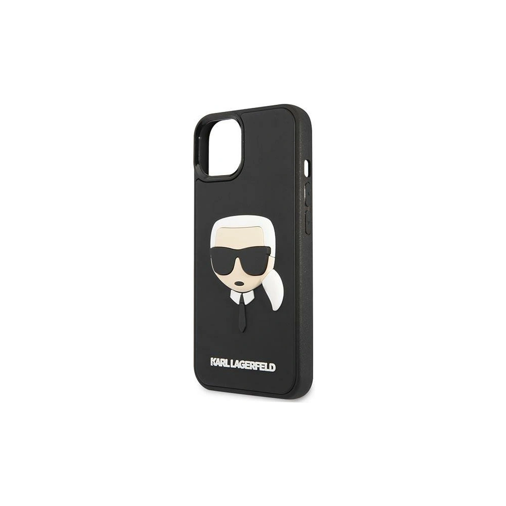 Wholesale Karl Lagerfeld KLHCP14MKH3DBK Apple iPhone 14 Plus / 15 Plus black hardcase 3D Rubber Karl`s Head - KLD1038 - {ean13} - Hurt