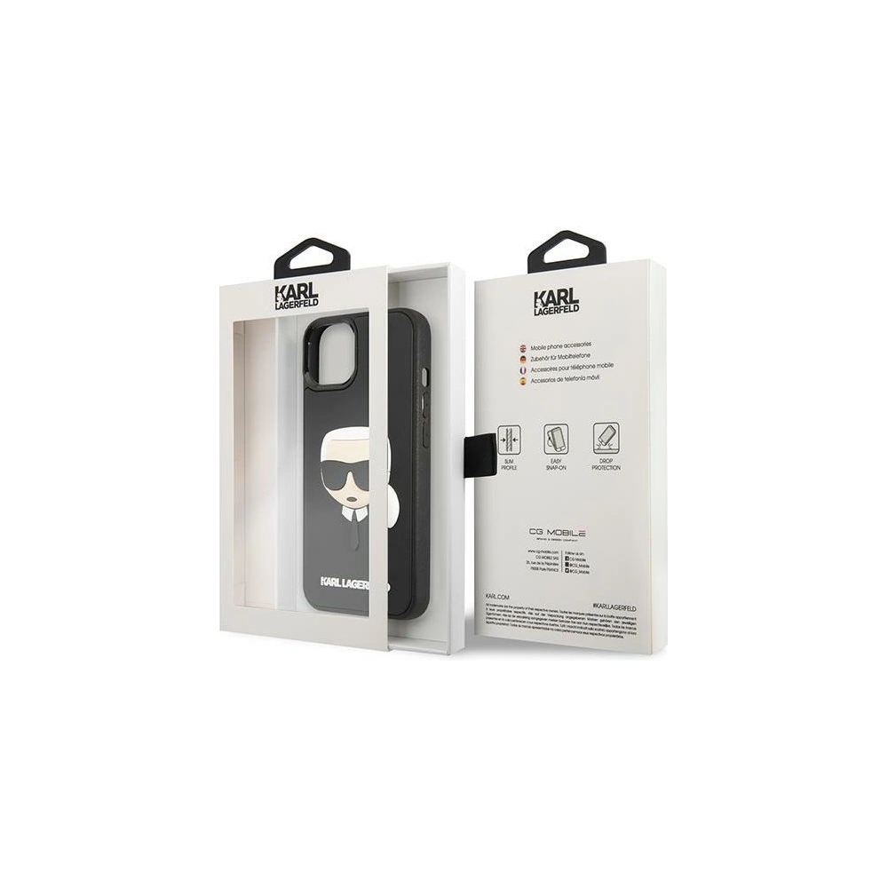Hurtownia GSM - Etui Karl Lagerfeld KLHCP14MKH3DBK Apple iPhone 14 Plus / 15 Plus černý/black hardcase 3D Rubber Karl`s Head - KLD1038 - {ean13} - Hurt