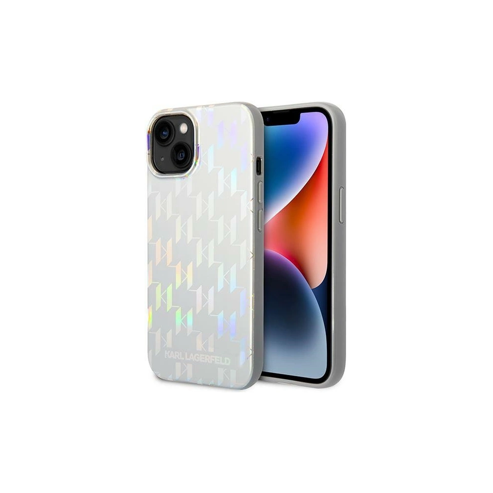 Hurtownia GSM - Case Karl Lagerfeld KLHCP14MLGMMSV3 für Apple iPhone 14 Plus / 15 Plus Hartschale silber Monogram Iridescent - KLD1039 - {ean13} - Hurt