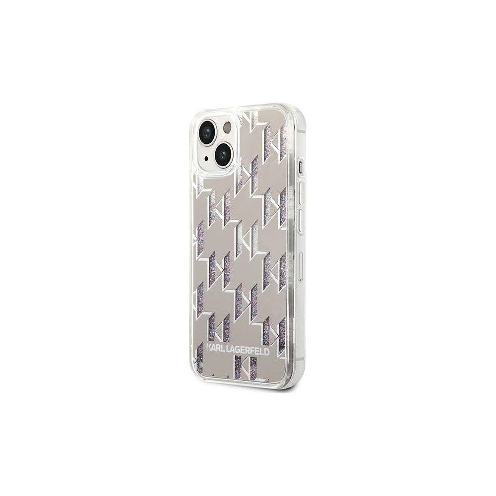 Hurtownia GSM - Etui Karl Lagerfeld KLHCP14MLMNMS Apple iPhone 14 Plus / 15 Plus hardcase stříbrný/silver Liquid Glitter Monogram - KLD1040 - {ean13} - Hurt