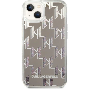 Etui Karl Lagerfeld KLHCP14MLMNMS Apple iPhone 14 Plus / 15 Plus hardcase argintie/silver Liquid Glitter Monogram