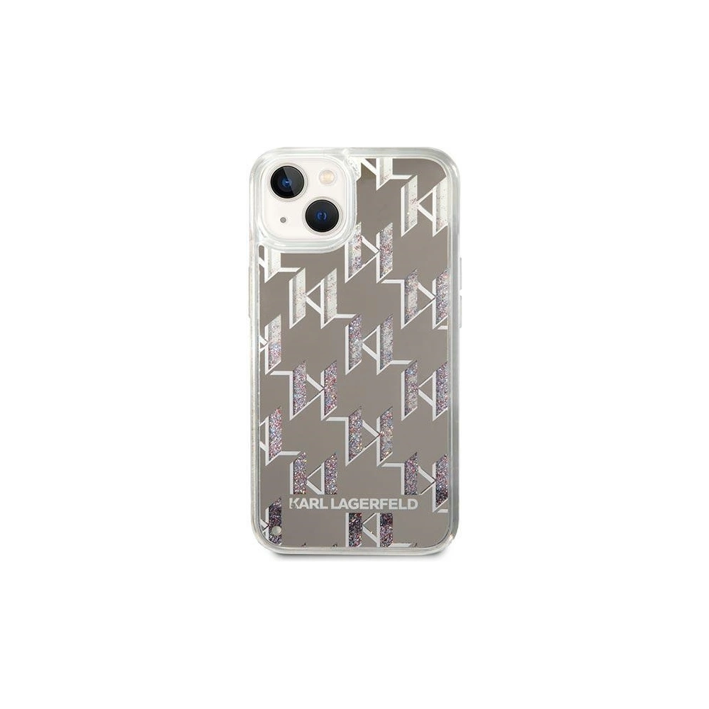 Hurtownia GSM - Case Karl Lagerfeld KLHCP14MLMNMS Apple iPhone 14 Plus / 15 Plus Hardcase silber/silver Liquid Glitter Monogram - KLD1040 - {ean13} - Hurt