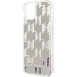 Etui Karl Lagerfeld KLHCP14MLMNMS Apple iPhone 14 Plus / 15 Plus hardcase argintie/silver Liquid Glitter Monogram
