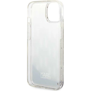 Etui Karl Lagerfeld KLHCP14MLMNMS Apple iPhone 14 Plus / 15 Plus hardcase argintie/silver Liquid Glitter Monogram