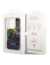 Wholesale Guess GUHCP14LLFLSB Apple iPhone 14 Pro blue hardcase Flower Liquid Glitter - GUE1974 - {ean13} - Hurt
