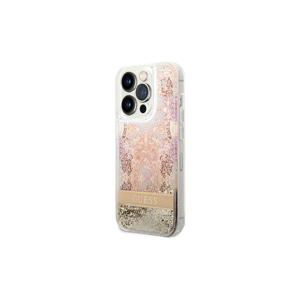 Hurtownia GSM - Etui Guess GUHCP14LLFLSD Apple iPhone 14 Pro aur/gold hardcase Paisley Liquid Glitter - GUE1975 - {ean13} - Hurt
