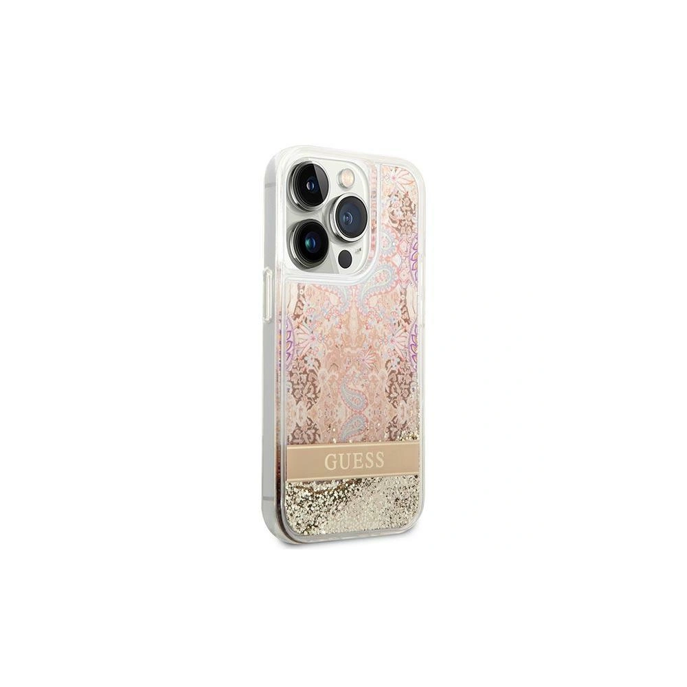 Hurtownia GSM - Etui Guess GUHCP14LLFLSD Apple iPhone 14 Pro aur/gold hardcase Paisley Liquid Glitter - GUE1975 - {ean13} - Hurt
