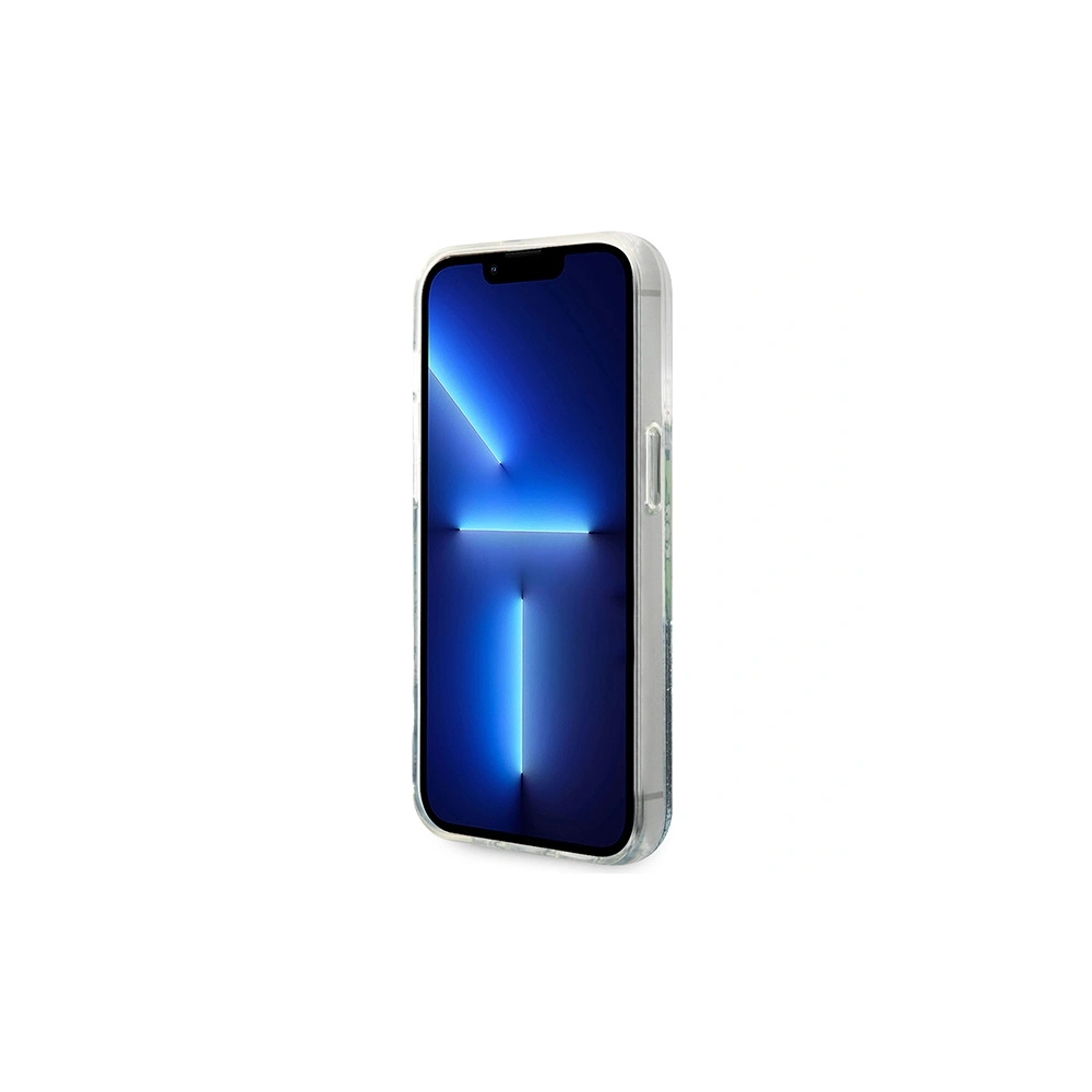 Case Guess GUHCP14LLFLSN Apple iPhone 14 Pro grün/hardcase Flower Liquid Glitter