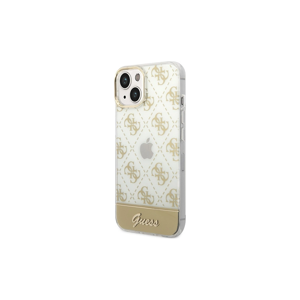 Hurtownia GSM - Etui Guess GUHCP14MHG4MHG Apple iPhone 14 Plus / 15 Plus arany/hardcase 4G Pattern Script - GUE1984 - {ean13} - Hurt