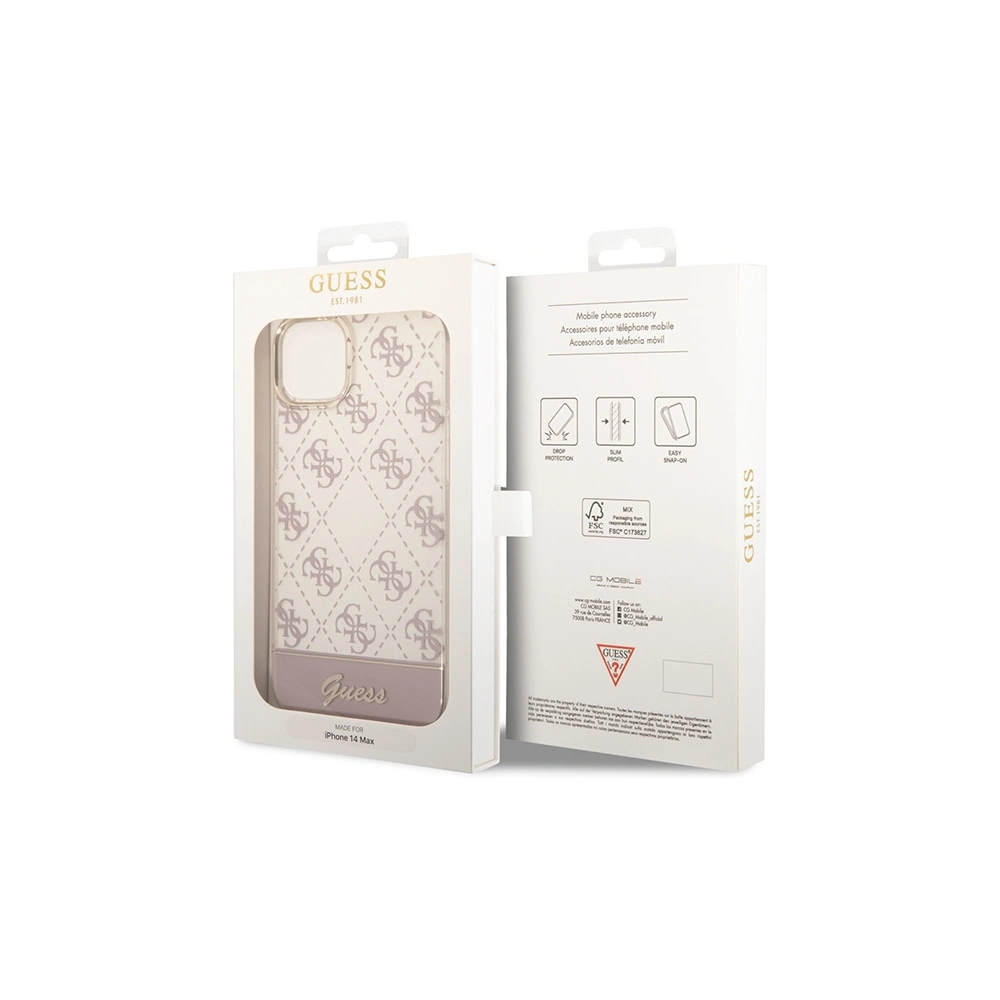 Hurtownia GSM - Case Guess GUHCP14MHG4MHP Apple iPhone 14 Plus / 15 Plus rosa/pink Hardcase 4G Pattern Script - GUE1985 - {ean13} - Hurt