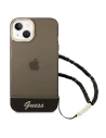 Wholesale Guess GUHCP14MHGCOHK Apple iPhone 14 Plus / 15 Plus black hardcase Translucent Pearl Strap - GUE1988 - {ean13} - Hurt