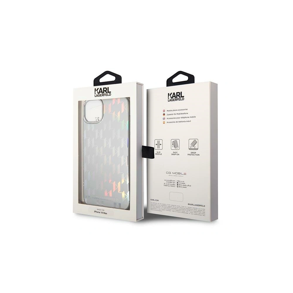 Hurtownia GSM - Case Karl Lagerfeld KLHCP14SLGMMSV3 für Apple iPhone 14 Hardcase silber/silver Monogram Iridescent - KLD1052 - {ean13} - Hurt