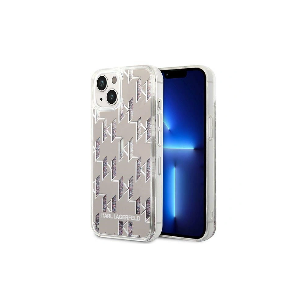 Hurtownia GSM - Etui Karl Lagerfeld KLHCP14SLMNMS Apple iPhone 14 hardcase argintiu/silver Liquid Glitter Monogram - KLD1054 - {ean13} - Hurt