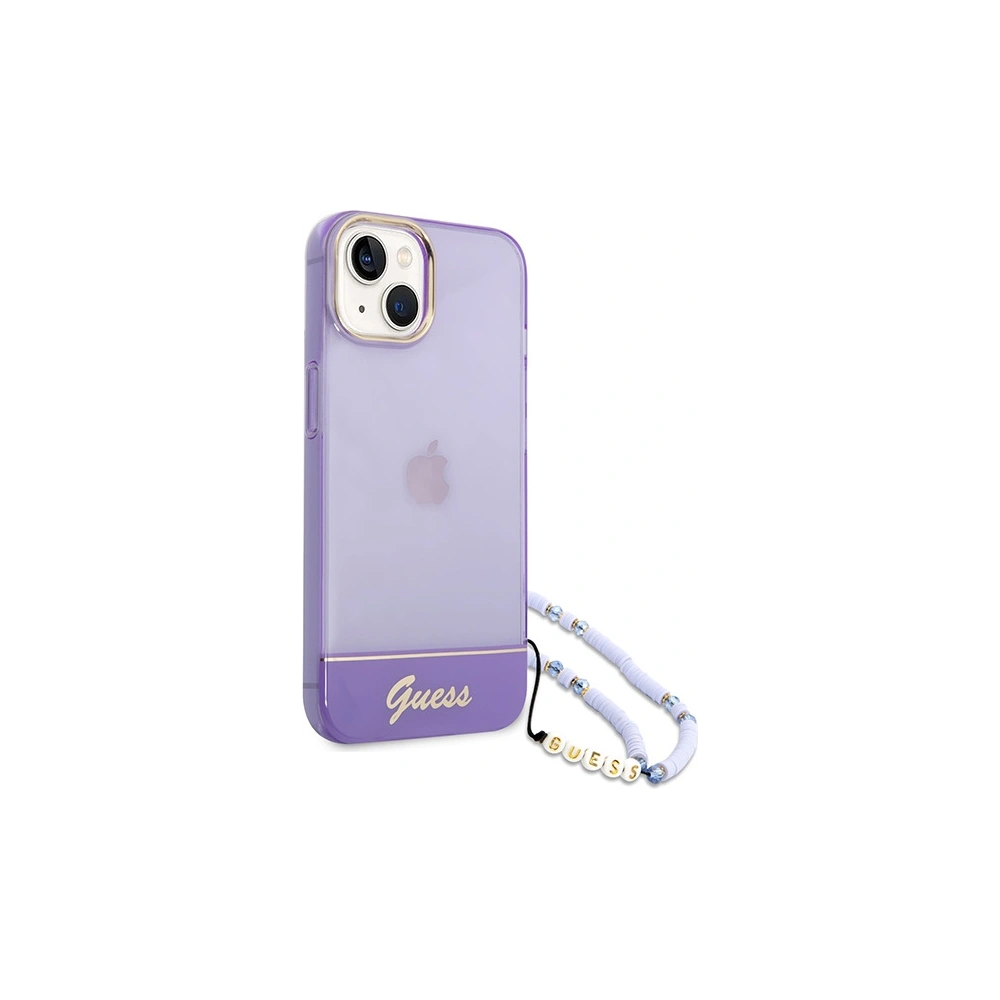 Hurtownia GSM - Etui Guess GUHCP14MHGCOHU Apple iPhone 14 Plus / 15 Plus violet/purple hardcase Translucent Pearl Strap - GUE1990 - {ean13} - Hurt