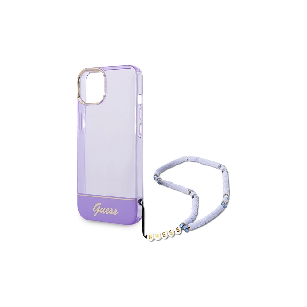 Hurtownia GSM - Etui Guess GUHCP14MHGCOHU Apple iPhone 14 Plus / 15 Plus violet/purple hardcase Translucent Pearl Strap - GUE1990 - {ean13} - Hurt