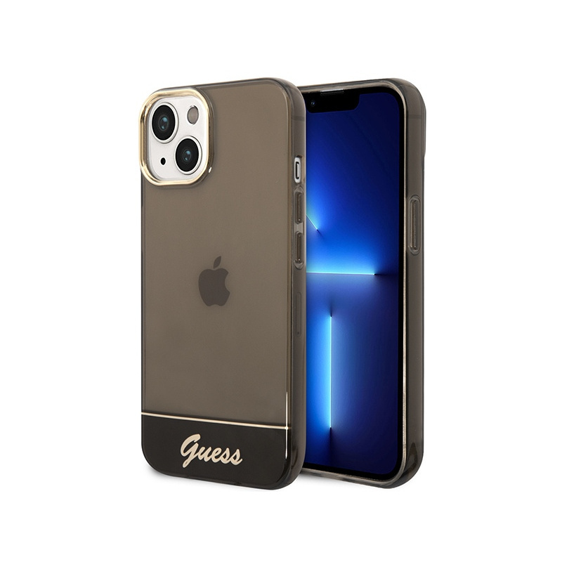 Guess Distributor - 3666339088231 - GUE1991 - Guess GUHCP14MHGCOK Apple iPhone 14 Plus / 15 Plus black hardcase Translucent - B2B homescreen