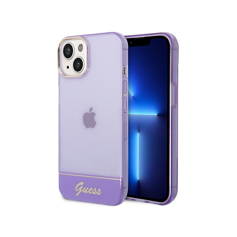 Guess Distributor - 3666339088279 - GUE1993 - Guess GUHCP14MHGCOU Apple iPhone 14 Plus / 15 Plus purple hardcase Translucent - B2B homescreen