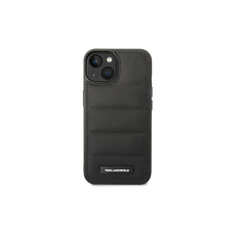 Wholesale Karl Lagerfeld KLHCP14SPSQAK Apple iPhone 14 hardcase black Puffy Elongated Logo - KLD1056 - {ean13} - Hurt