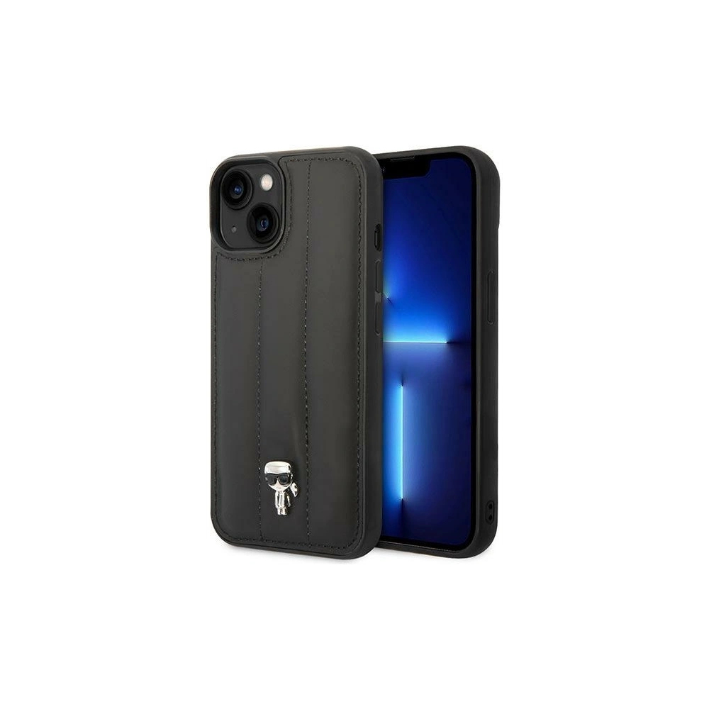 Wholesale Karl Lagerfeld KLHCP14SPSQPK Apple iPhone 14 hardcase black Puffy Ikonik Pin - KLD1057 - {ean13} - Hurt