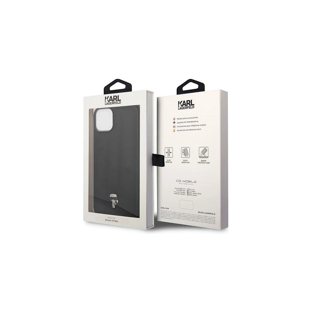 Hurtownia GSM - Case Karl Lagerfeld KLHCP14SPSQPK Apple iPhone 14 Hardcase schwarz/black Puffy Ikonik Pin - KLD1057 - {ean13} - Hurt