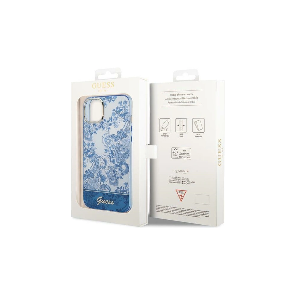 Hurtownia GSM - Etui Guess GUHCP14MHGPLHB Apple iPhone 14 Plus / 15 Plus albastru/blue hardcase Colecția Porcelain - GUE1997 - {ean13} - Hurt