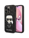Etui Karl Lagerfeld KLHCP14XGFKPK Apple iPhone 14 Pro Max hardcase černý/black Glitter Flakes Ikonik
