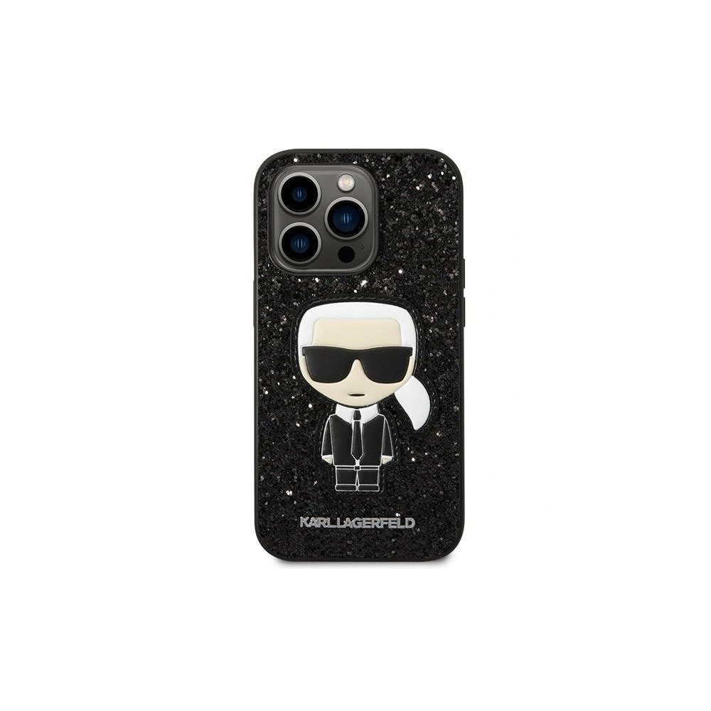 Hurtownia GSM - Case Karl Lagerfeld KLHCP14XGFKPK Apple iPhone 14 Pro Max Hardcase schwarz/black Glitter Flakes Ikonik - KLD1064 - {ean13} - Hurt
