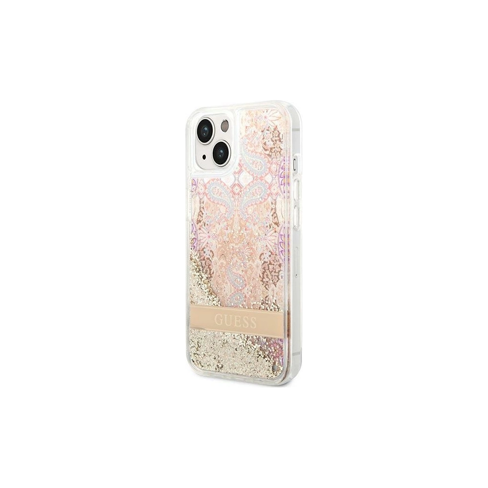 Hurtownia GSM - Case Guess GUHCP14MLFLSD Apple iPhone 14 Plus / 15 Plus gold/hartschale Paisley Flüssigglitzer - GUE2000 - {ean13} - Hurt