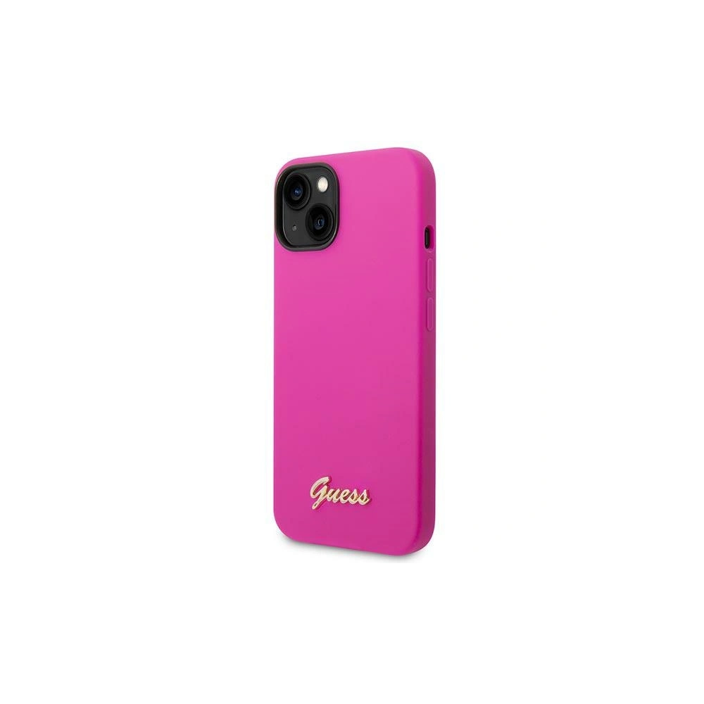 Hurtownia GSM - Case Guess GUHCP14MSLSMF Apple iPhone 14 Plus / 15 Plus fuchsie/hard case Silikon Vintage Gold Logo - GUE2001 - {ean13} - Hurt