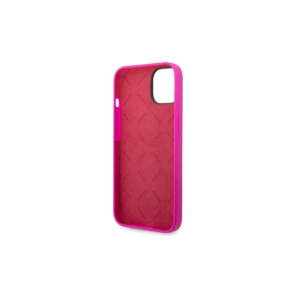 Hurtownia GSM - Case Guess GUHCP14MSLSMF Apple iPhone 14 Plus / 15 Plus fuchsie/hard case Silikon Vintage Gold Logo - GUE2001 - {ean13} - Hurt