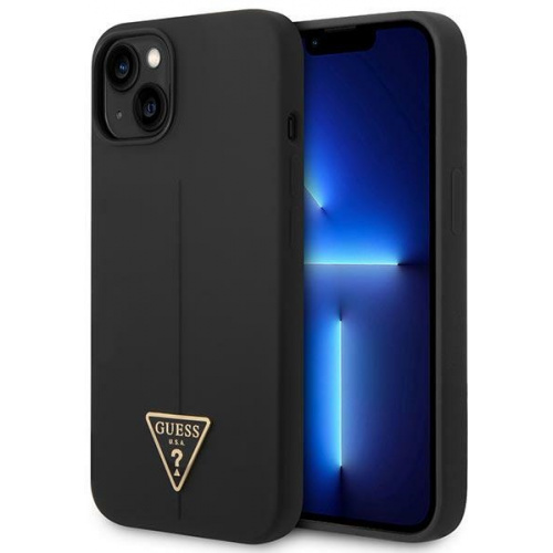 Guess Distributor - 3666339065850 - GUE2003 - Guess GUHCP14MSLTGK Apple iPhone 14 Plus / 15 Plus black hardcase Silicone Triangle - B2B homescreen