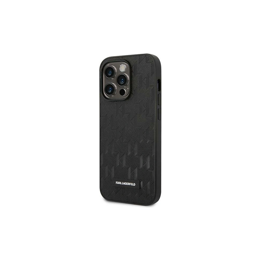 Hurtownia GSM - Case Karl Lagerfeld KLHCP14XSAKLHPK Apple iPhone 14 Pro Max Hardcase schwarz/black Saffiano Mono Metall-Logo - KLD1071 - {ean13} - Hurt