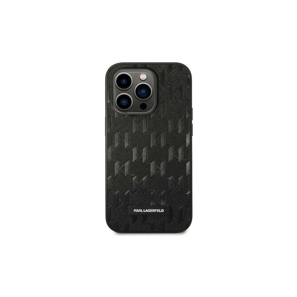 Hurtownia GSM - Case Karl Lagerfeld KLHCP14XSAKLHPK Apple iPhone 14 Pro Max Hardcase schwarz/black Saffiano Mono Metall-Logo - KLD1071 - {ean13} - Hurt