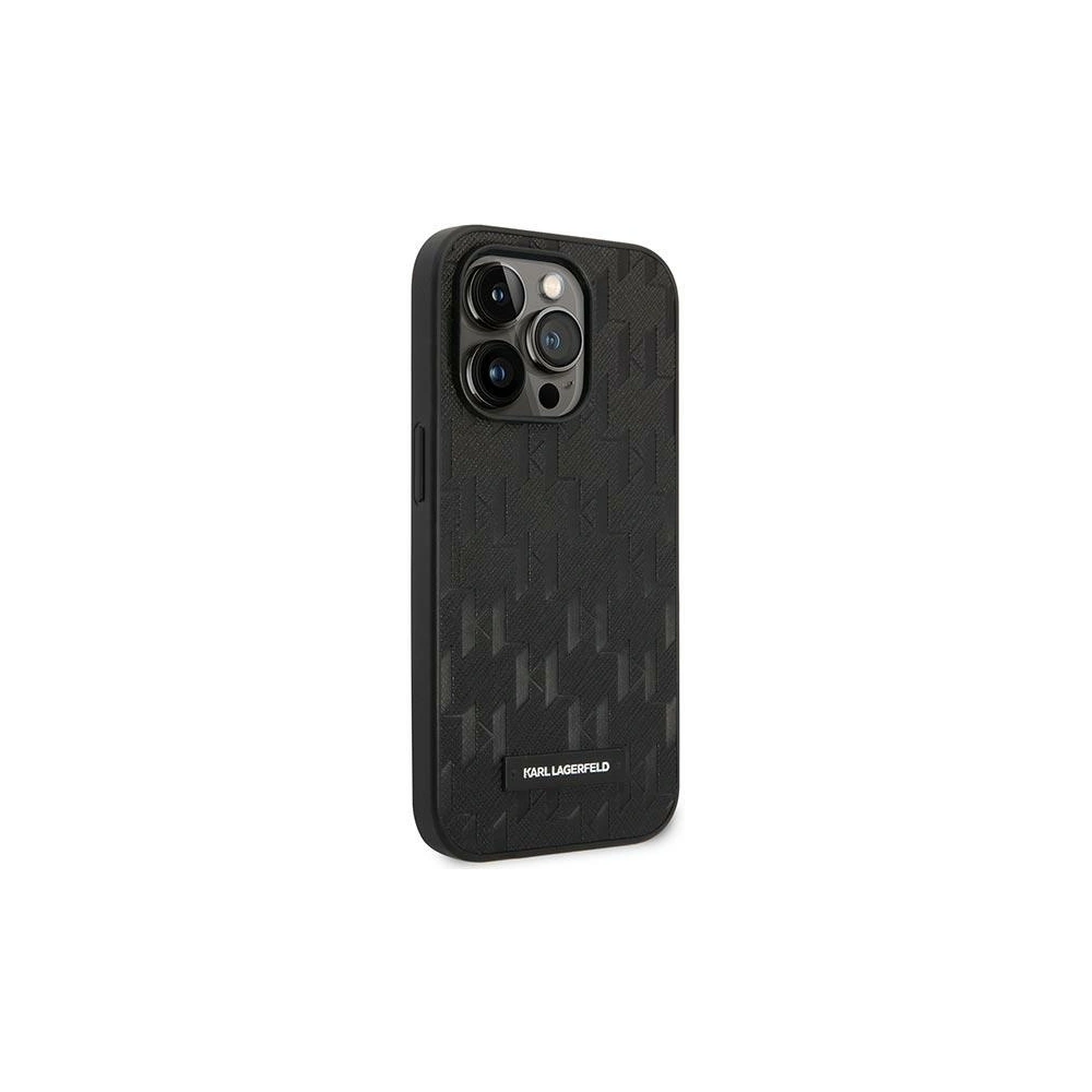 Hurtownia GSM - Case Karl Lagerfeld KLHCP14XSAKLHPK Apple iPhone 14 Pro Max Hardcase schwarz/black Saffiano Mono Metall-Logo - KLD1071 - {ean13} - Hurt