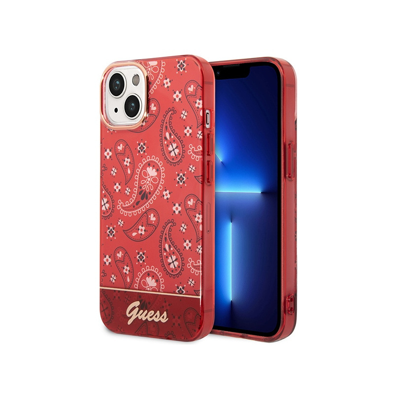 Guess Distributor - 3666339064044 - GUE2009 - Guess GUHCP14SHGBNHR Apple iPhone 14 red hardcase Bandana Paisley - B2B homescreen