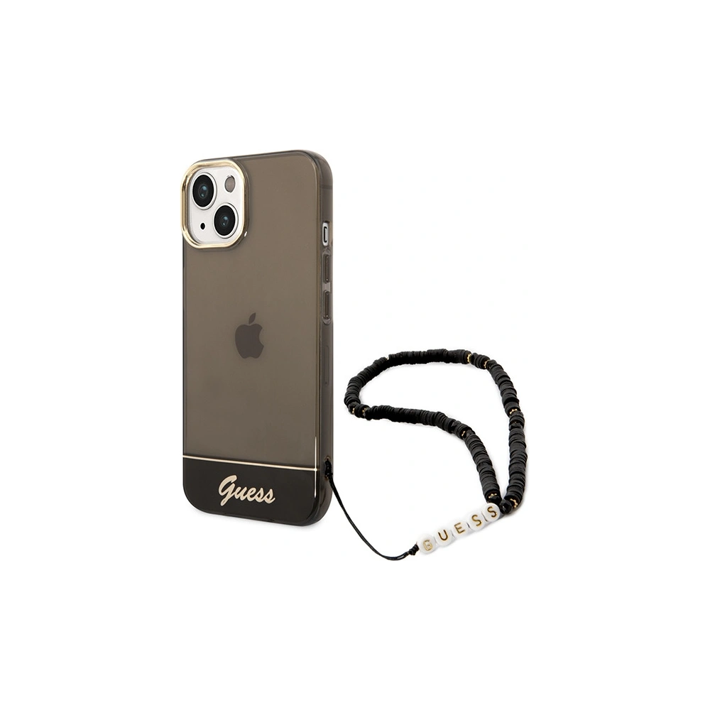 Hurtownia GSM - Etui Guess GUHCP14SHGCOHK Apple iPhone 14 černý/black hardcase Translucent Pearl Strap - GUE2010 - {ean13} - Hurt