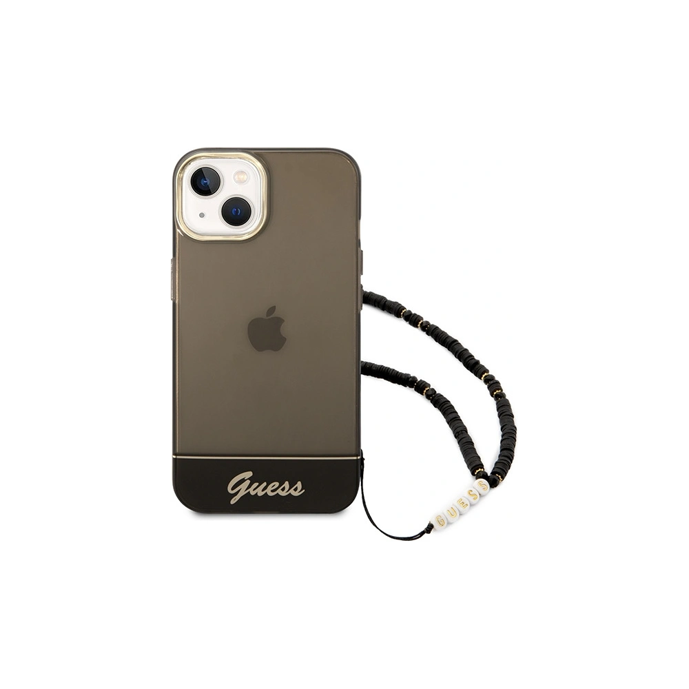 Hurtownia GSM - Etui Guess GUHCP14SHGCOHK Apple iPhone 14 černý/black hardcase Translucent Pearl Strap - GUE2010 - {ean13} - Hurt