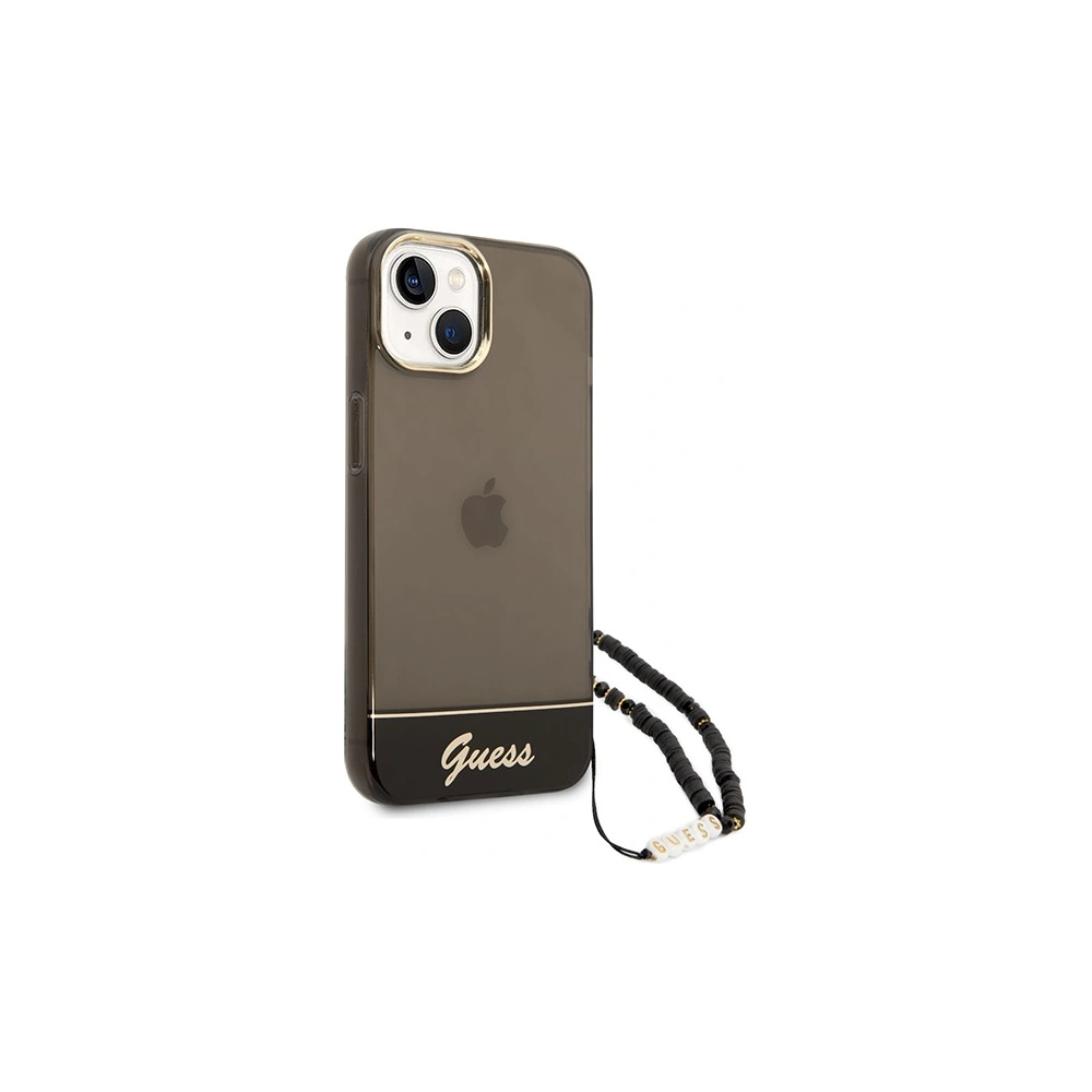Hurtownia GSM - Etui Guess GUHCP14SHGCOHK Apple iPhone 14 černý/black hardcase Translucent Pearl Strap - GUE2010 - {ean13} - Hurt