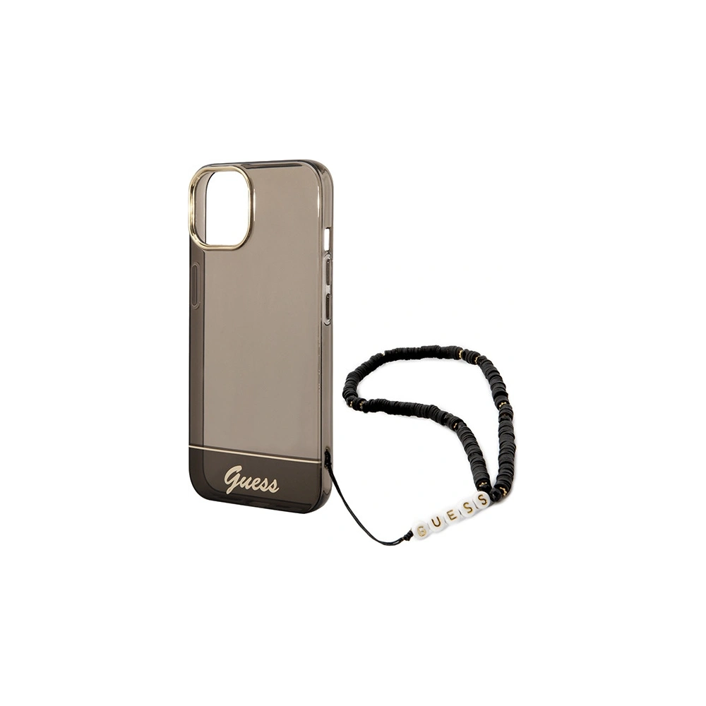 Hurtownia GSM - Etui Guess GUHCP14SHGCOHK Apple iPhone 14 černý/black hardcase Translucent Pearl Strap - GUE2010 - {ean13} - Hurt