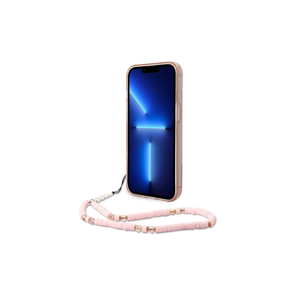 Hurtownia GSM - Etui Guess GUHCP14SHGCOHP Apple iPhone 14 różowy/pink hardcase Translucent Pearl Strap - GUE2011 - {ean13} - Hurt