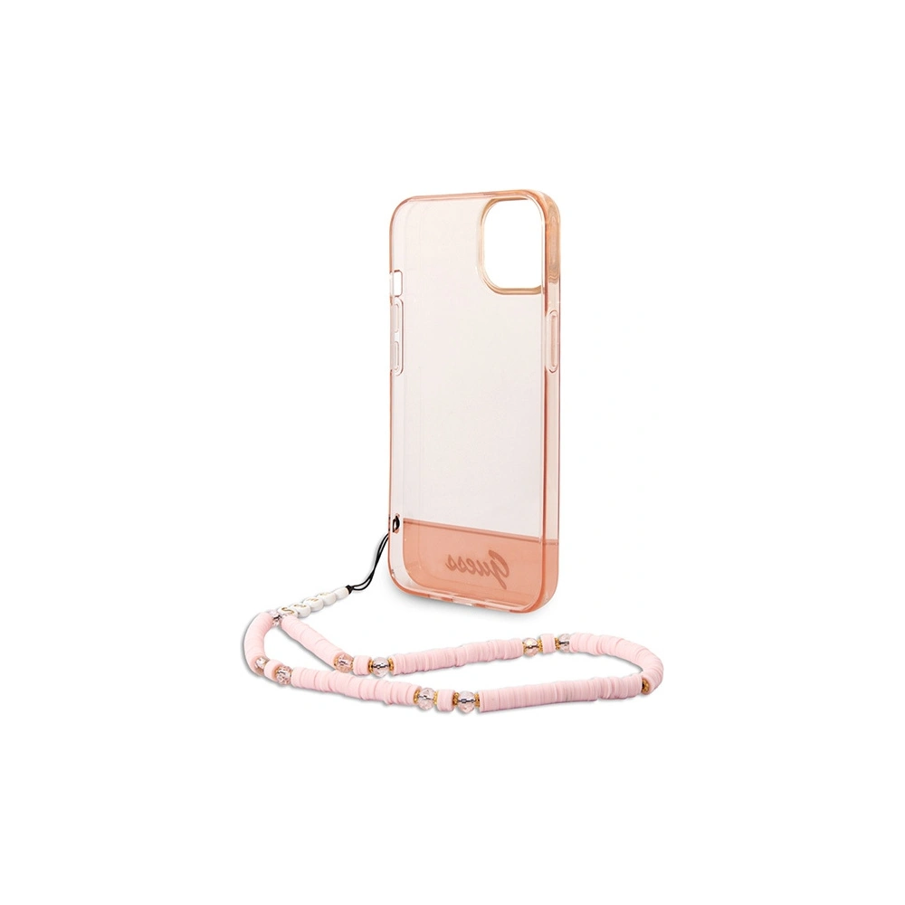 Hurtownia GSM - Etui Guess GUHCP14SHGCOHP Apple iPhone 14 różowy/pink hardcase Translucent Pearl Strap - GUE2011 - {ean13} - Hurt