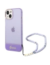 Etui Guess GUHCP14SHGCOHU Apple iPhone 14 violet/culoare purpurie hardcase Translucent Pearl Strap