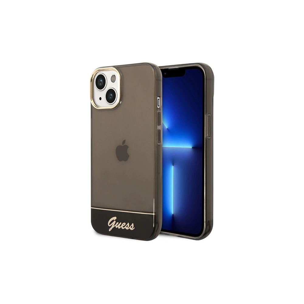 Hurtownia GSM - Etui Guess GUHCP14SHGCOK Apple iPhone 14 fekete/black hardcase Átlátszó - GUE2013 - {ean13} - Hurt